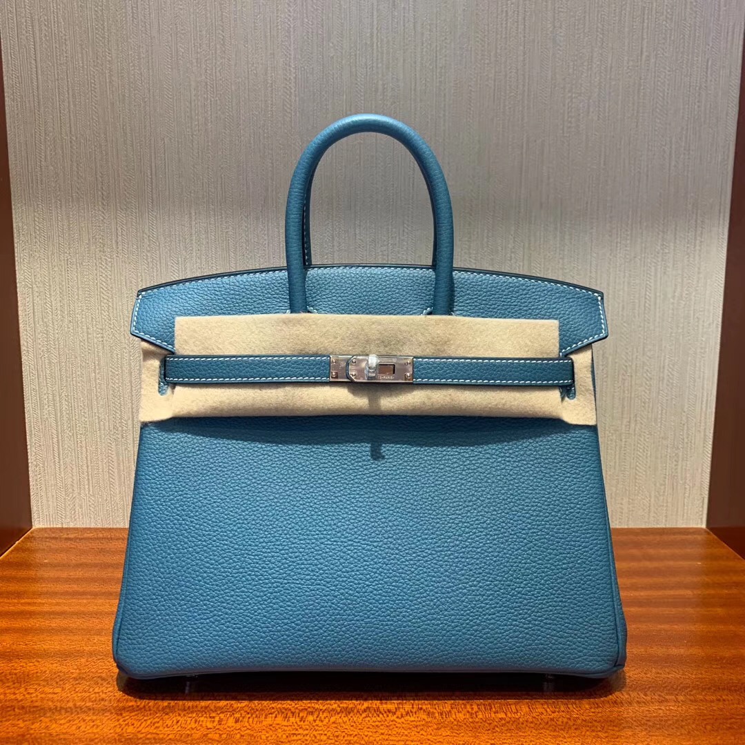 Hermes Kelly 28 Togo Blue Jean CK75