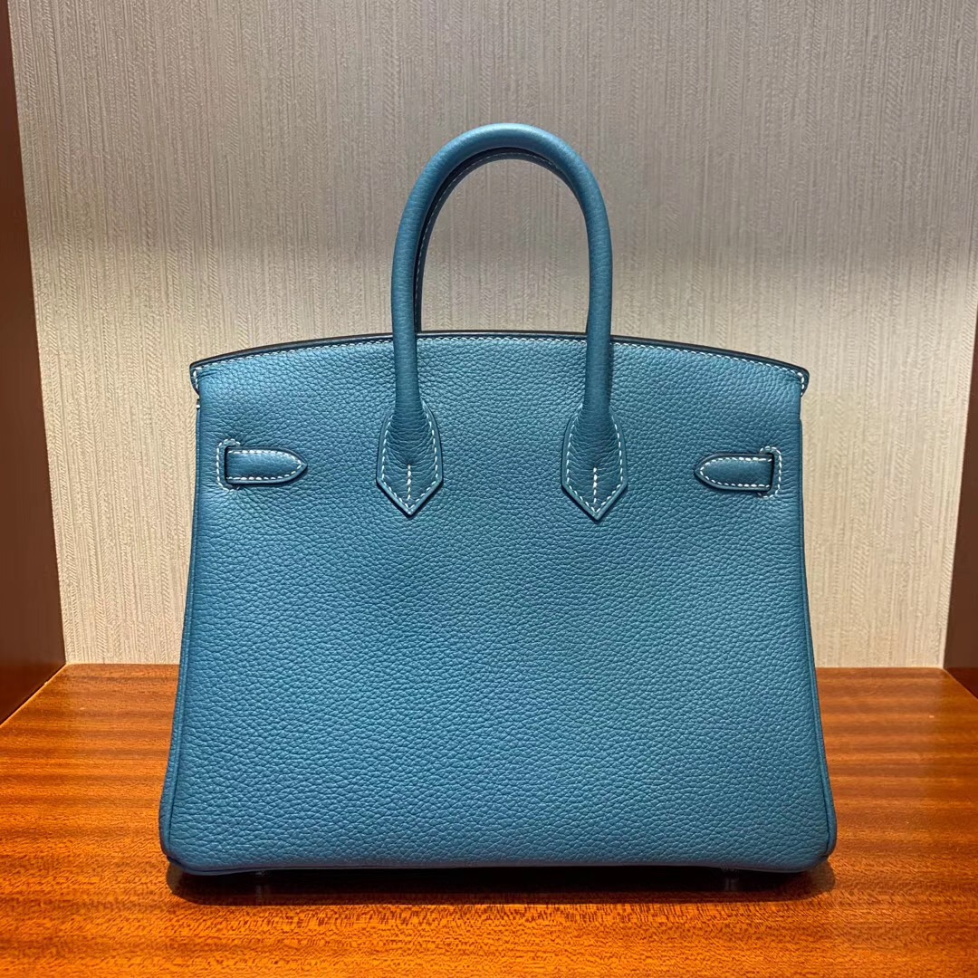 愛馬仕鉑金包價格 Hermes Birkin 25cm togo ck75牛仔藍 Blue Jean