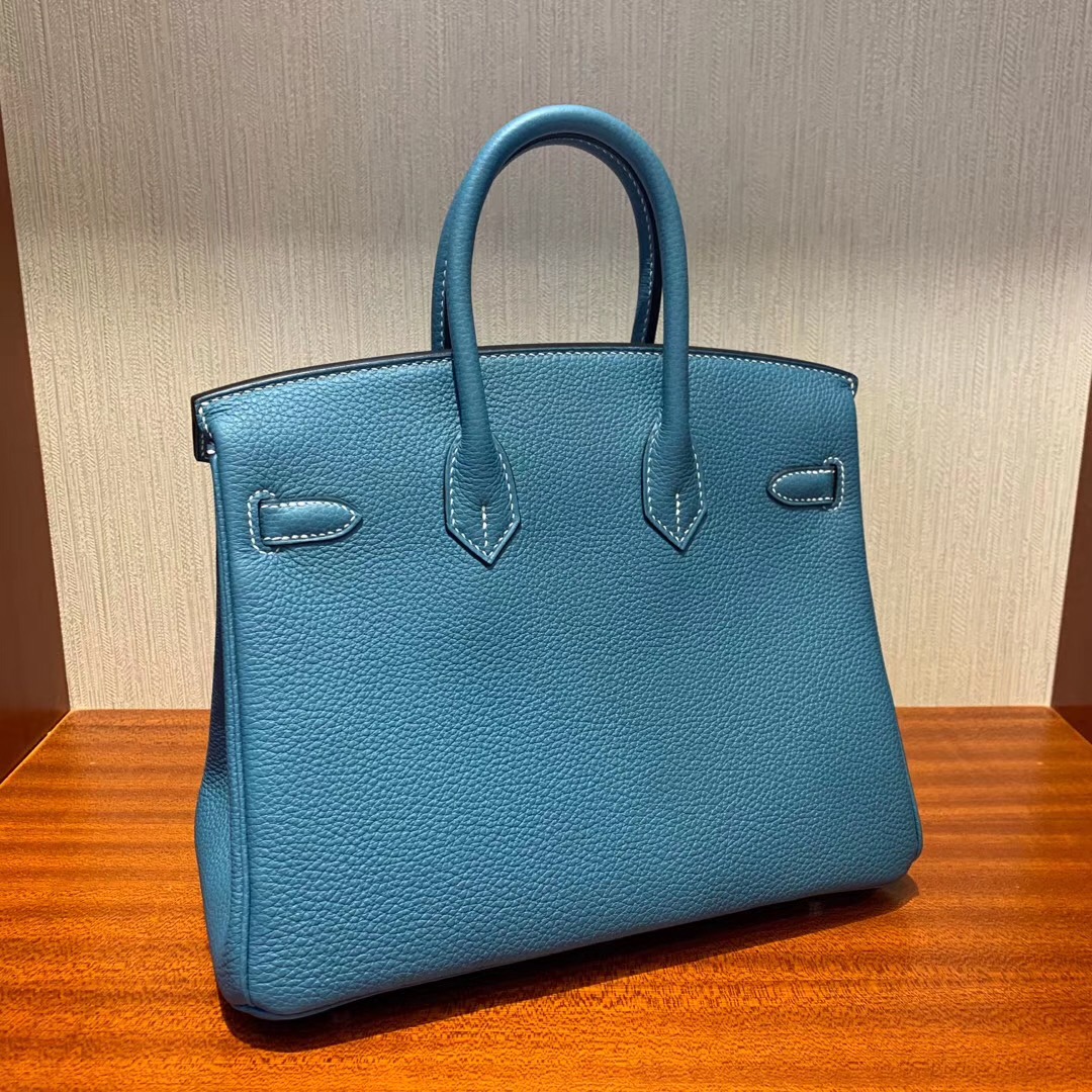 愛馬仕鉑金包價格 Hermes Birkin 25cm togo ck75牛仔藍 Blue Jean