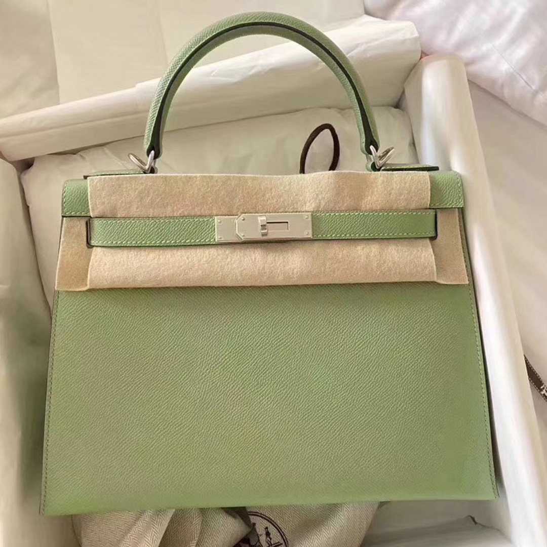 愛馬仕2019最新色 3I牛油果綠 愛馬仕外縫凱莉包 Hermes Kelly 28cm 3i牛油果綠