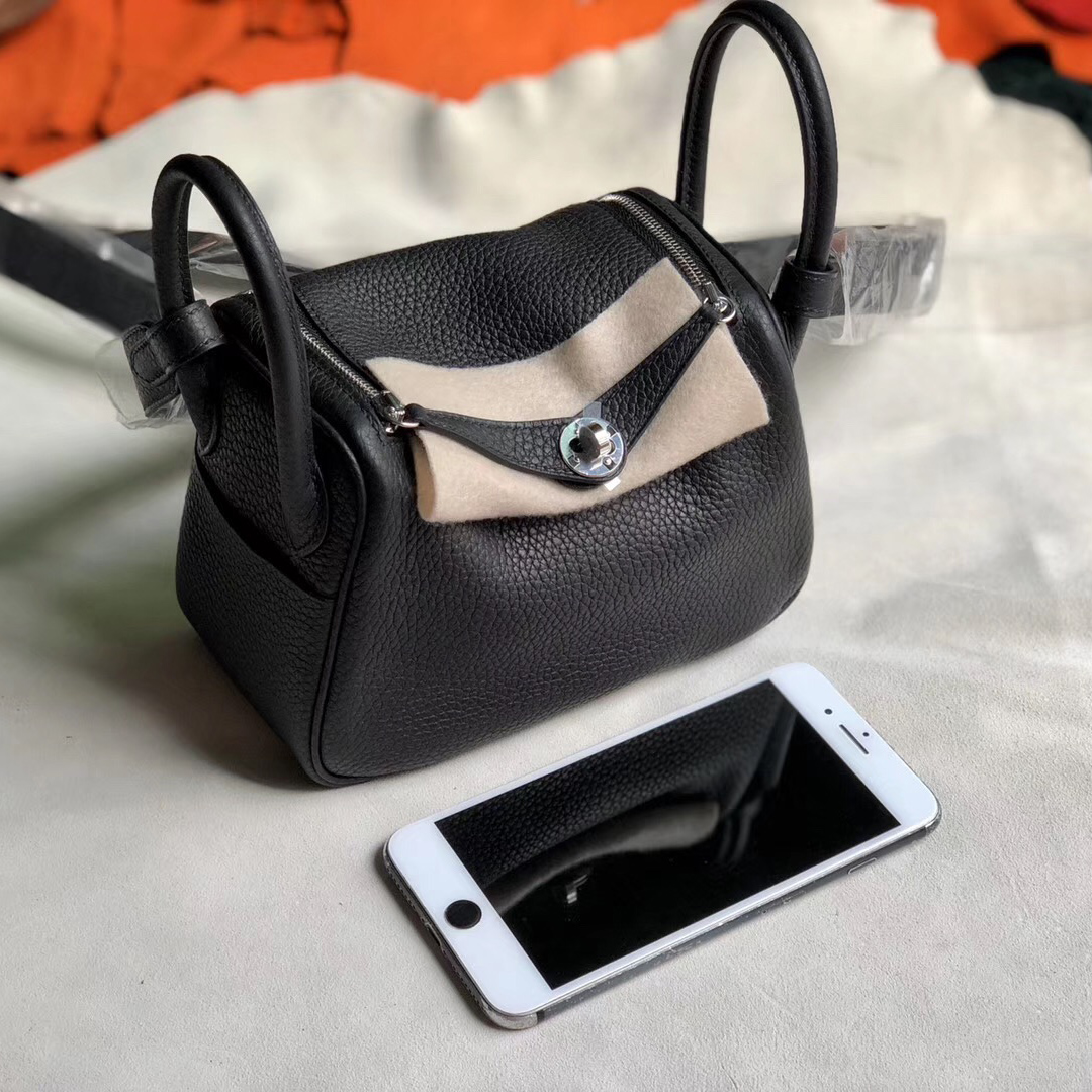 澳門四季名店 愛馬仕專賣店  愛馬仕lindy迷妳19尺寸 Hermes mini Lindy CC89黑色