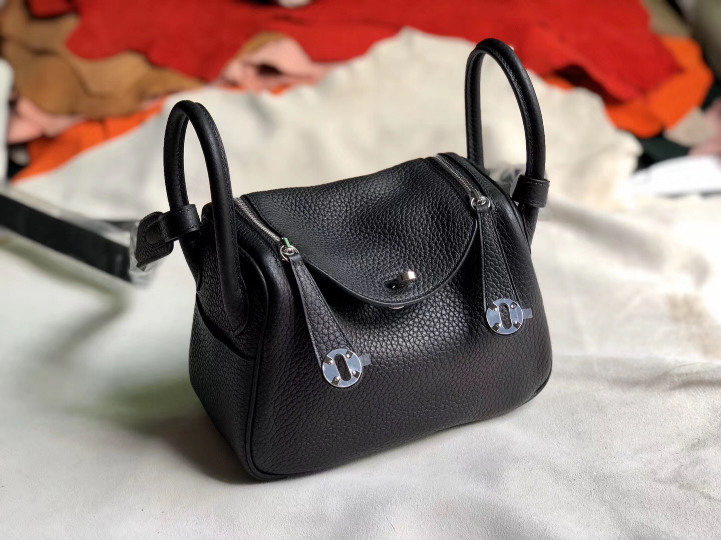 澳門四季名店 愛馬仕專賣店  愛馬仕lindy迷妳19尺寸 Hermes mini Lindy CC89黑色