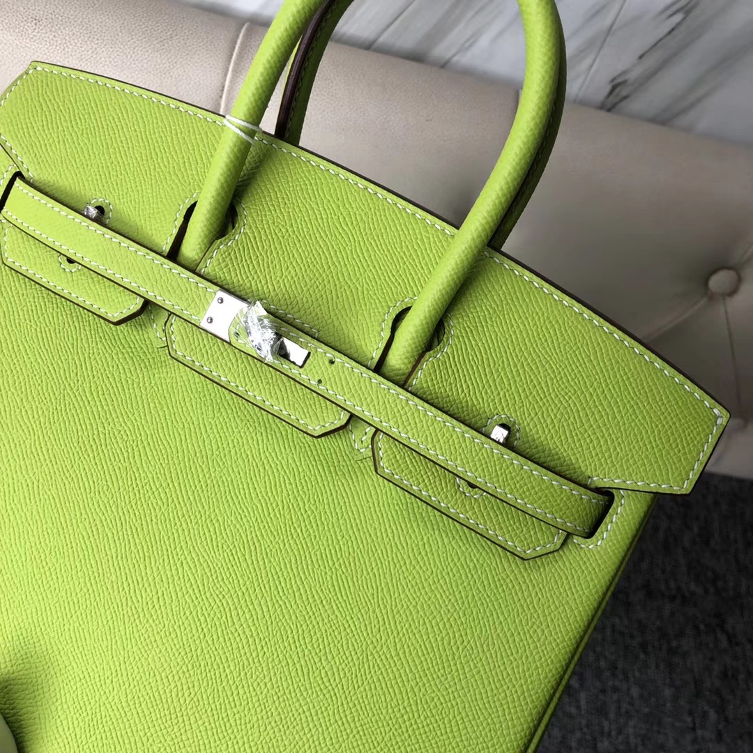 臺灣臺北市、新北市 愛馬仕包包定制價格 Hermes Birkin 25cm 6R Kiwf 奇異果綠