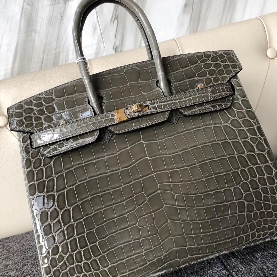 愛馬仕鉑金包編號在哪 Hermes Birkin 25cm 尼羅鱷 CK81斑鳩灰 Gris Tourterelle