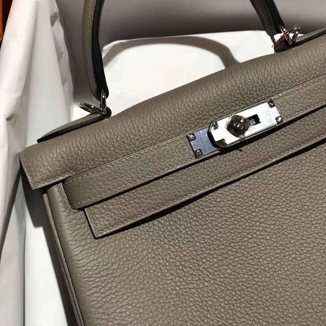 愛馬仕凱莉包圖片 香港價格 Hermès Kelly 28cm M8瀝青灰 Griss Asphalte