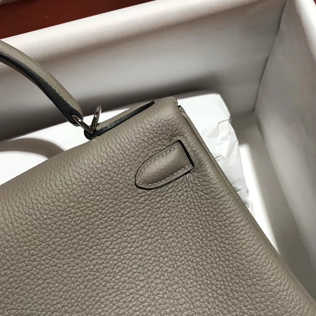 愛馬仕凱莉包圖片 香港價格 Hermès Kelly 28cm M8瀝青灰 Griss Asphalte