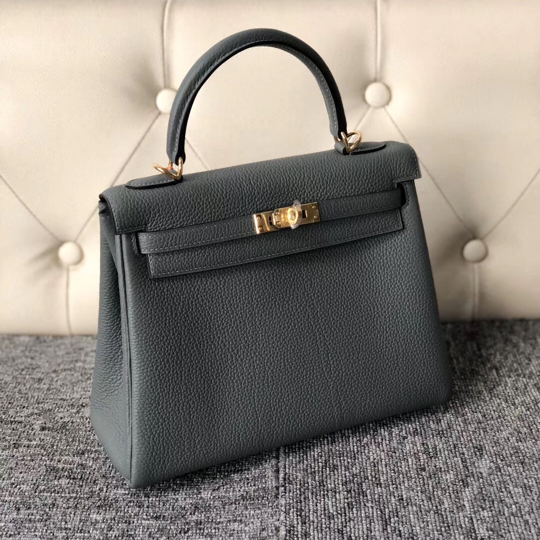 Singapore Hermes Kelly 25cm Epsom / togo CC63杏綠色 Vert Amande