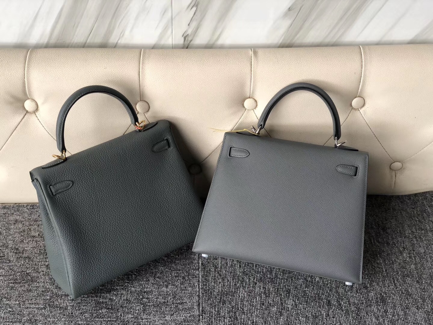 Singapore Hermes Kelly 25cm Epsom / togo CC63杏綠色 Vert Amande