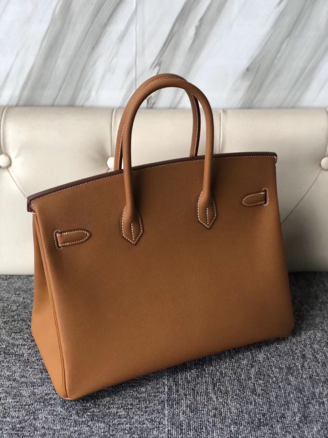 臺灣桃園市鉑金包報價行情 Hermes Birkin 35cm Epsom ck37金棕色 gold