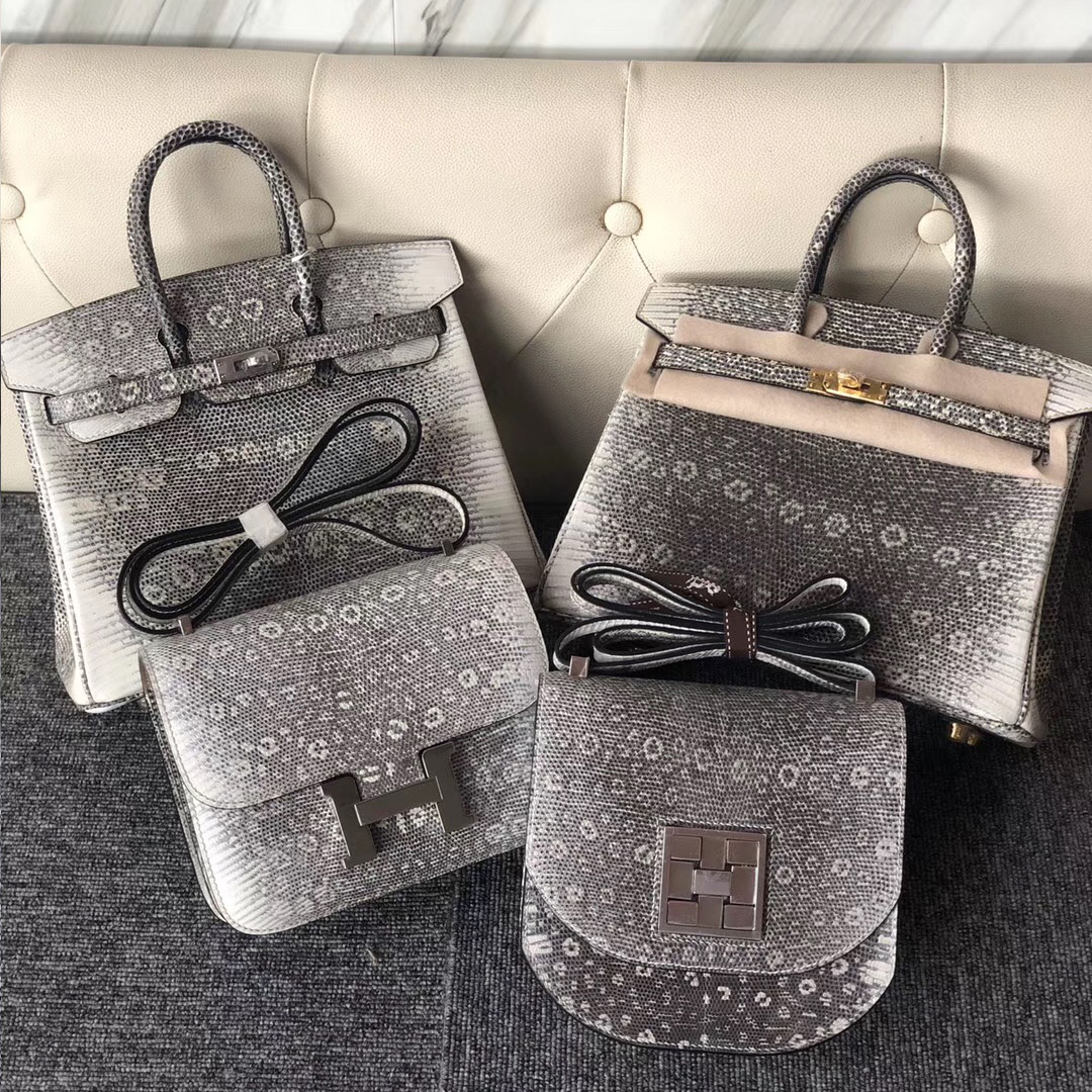 Taiwan Hermes Birkin 25cm Constance 19cm Mosaique 17cm 蜥蜴皮 01自然色