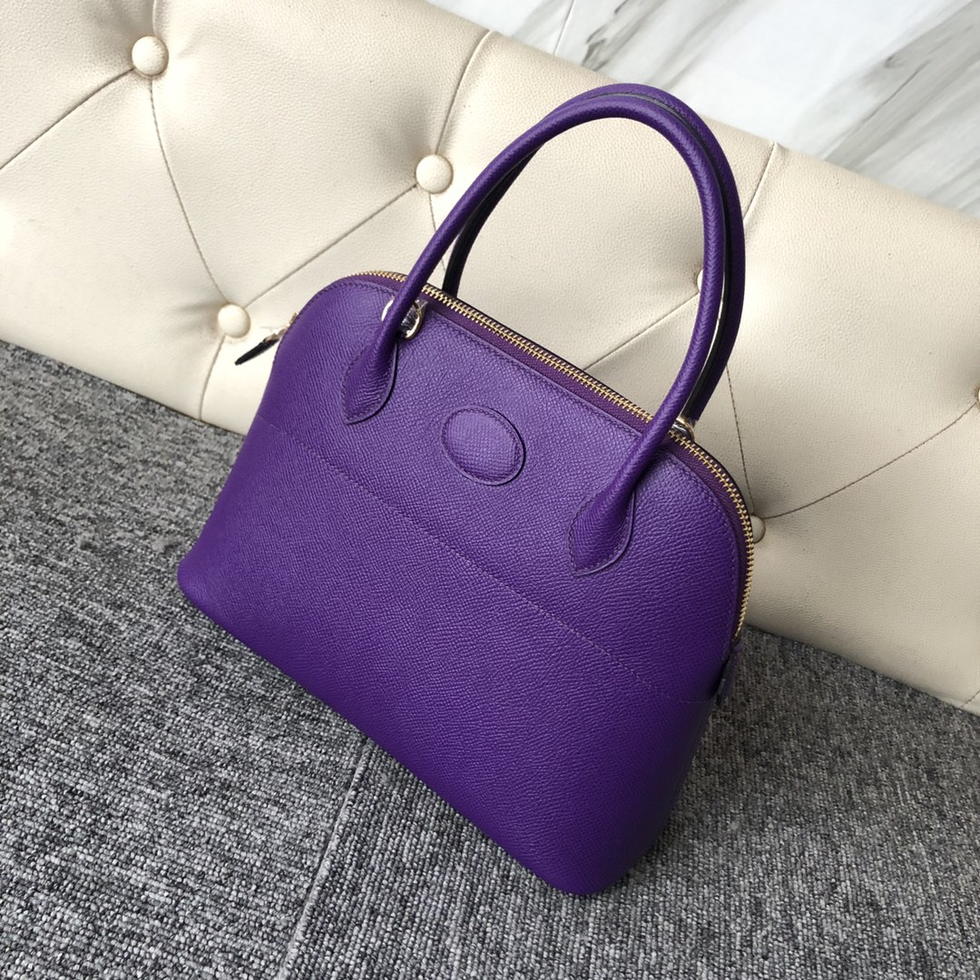 臺灣臺北市 嘉義市小紅書愛馬仕保齡球包價格 Hermes Bolide 27cm 9W夢幻紫