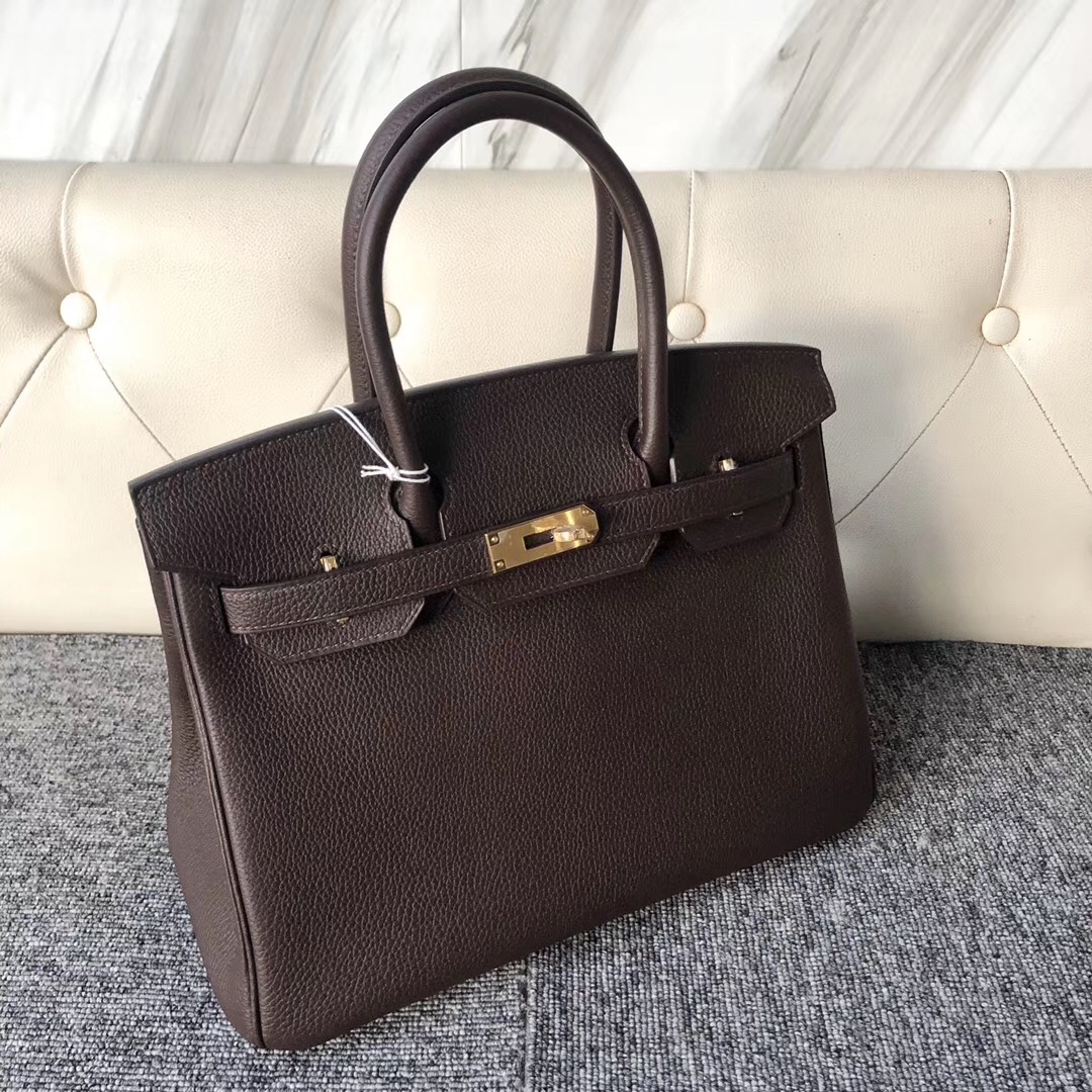 愛馬仕鉑金包30價格 臺灣官網 Hermes Birkin 30cm CK47巧克力色 Coffee togo