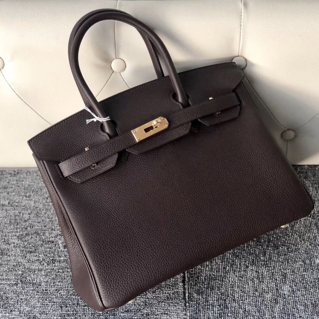 愛馬仕鉑金包30價格 臺灣官網 Hermes Birkin 30cm CK47巧克力色 Coffee togo