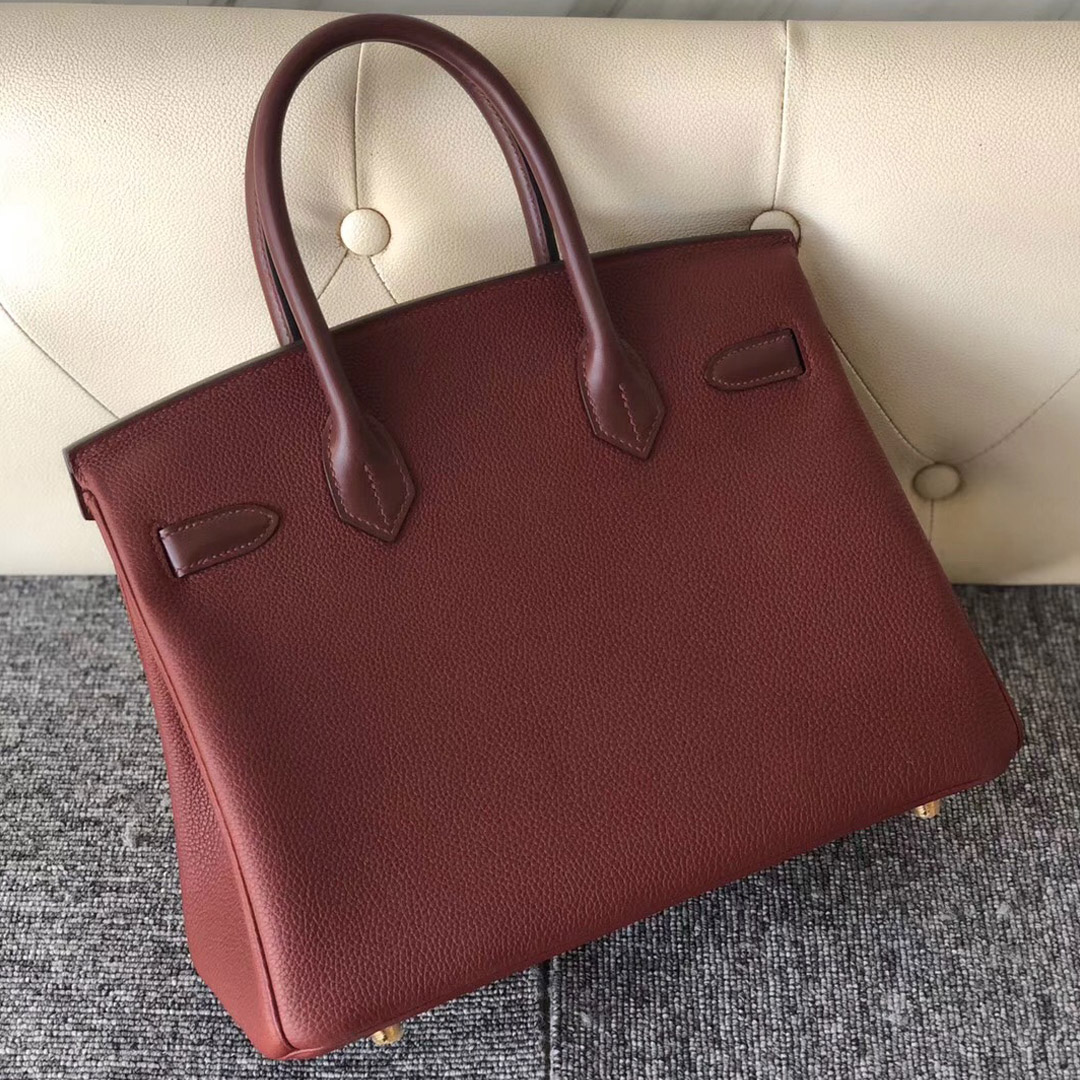 Hong Kong Hermes Birkin 30cm Togo皮/Box皮 CK55愛馬仕紅 Rouge H