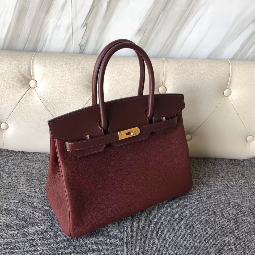 Hong Kong Hermes Birkin 30cm Togo皮/Box皮 CK55愛馬仕紅 Rouge H