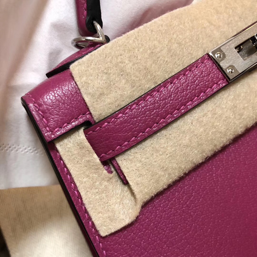 越南愛馬仕專賣店地址 Hermes Kelly Mini 2代 Chevre L3玫瑰紫 Rose Purple