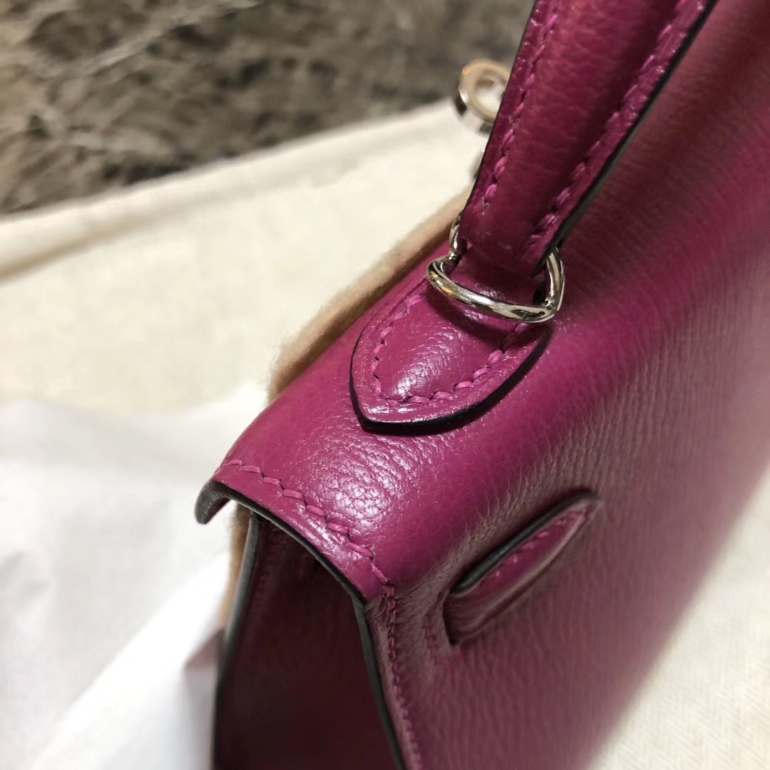 越南愛馬仕專賣店地址 Hermes Kelly Mini 2代 Chevre L3玫瑰紫 Rose Purple