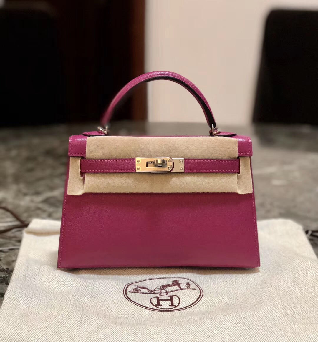 越南愛馬仕專賣店地址 Hermes Kelly Mini 2代 Chevre L3玫瑰紫 Rose Purple