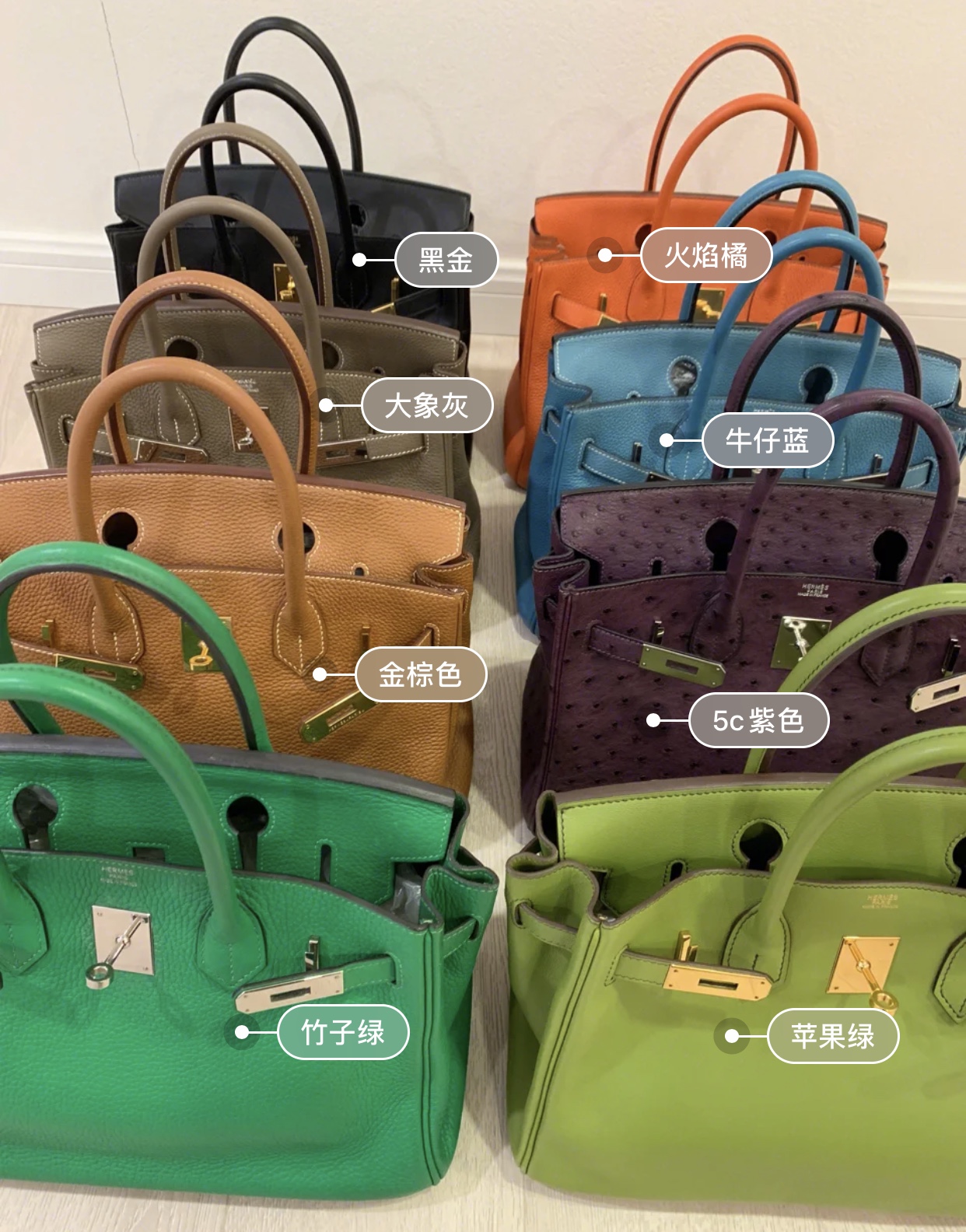 Hermes Birkin 30cm CK89 黑色 Noir CK18大象灰 etoupe ck37金棕色 gold 9J火焰橙