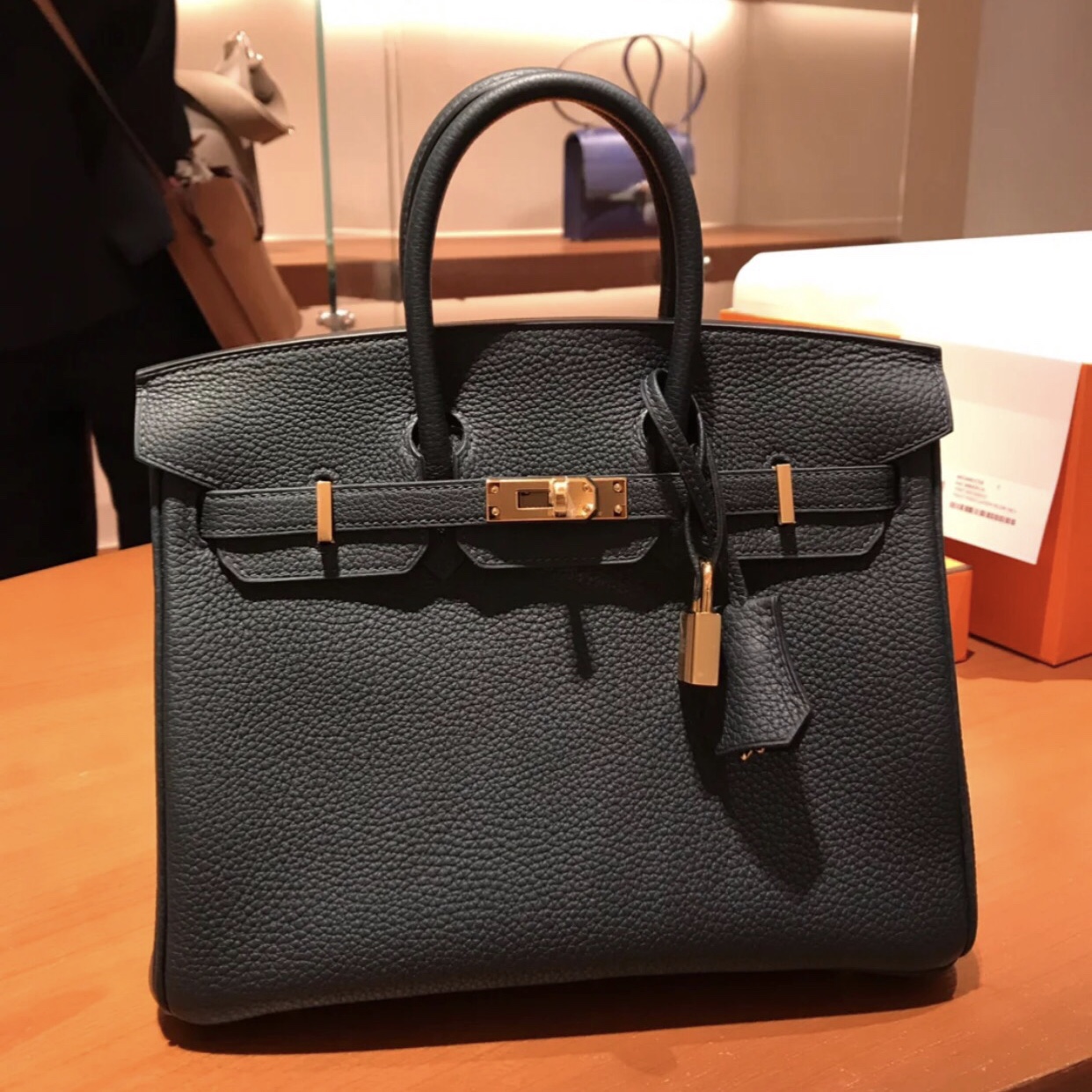 愛馬仕盧梭綠鉑金包 Hermes Birkin 25cm V0 盧梭綠 vert rousseau Togo皮