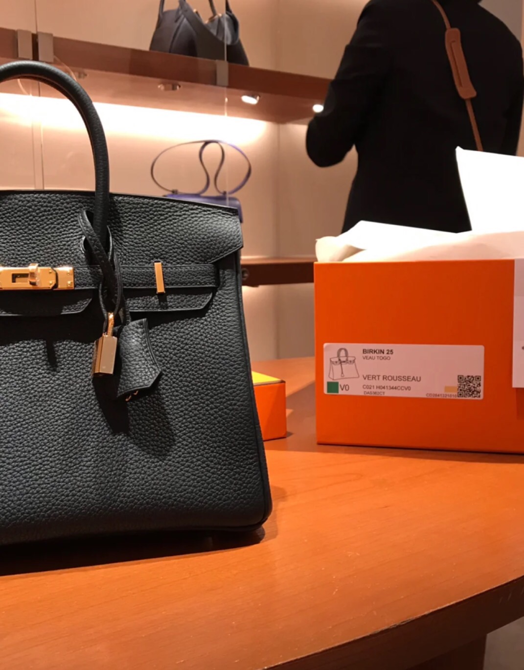 愛馬仕盧梭綠鉑金包 Hermes Birkin 25cm V0 盧梭綠 vert rousseau Togo皮