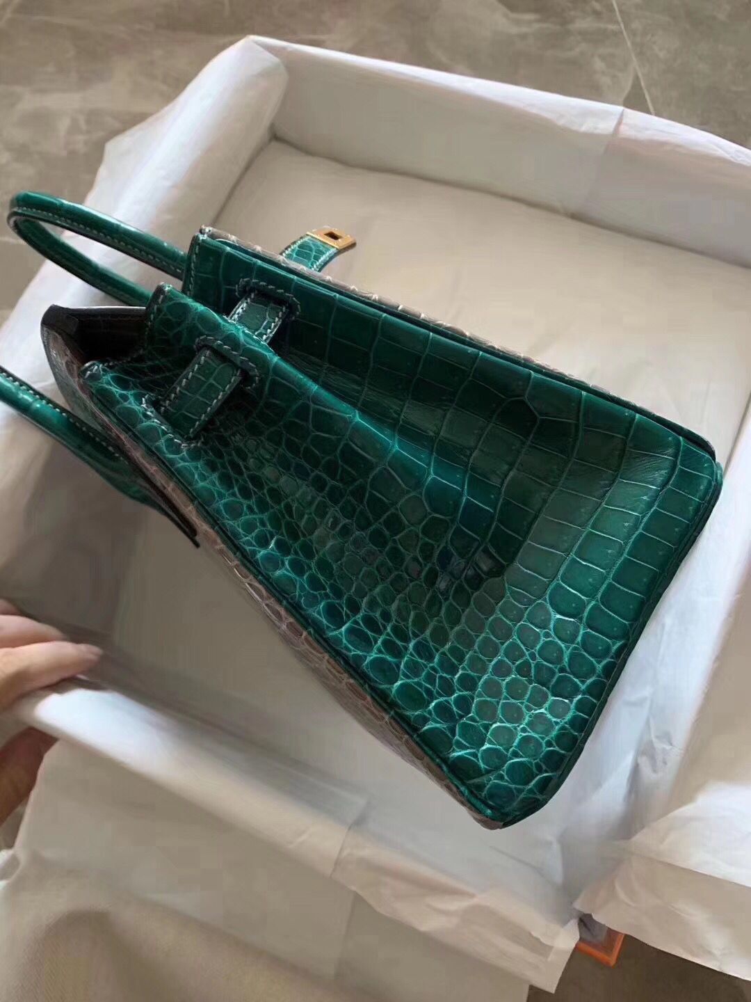 Hermes Birkin 25cm Hss CK81斑鳩灰 Gris Tourterelle 6Q翡翠綠 Vert emeraude