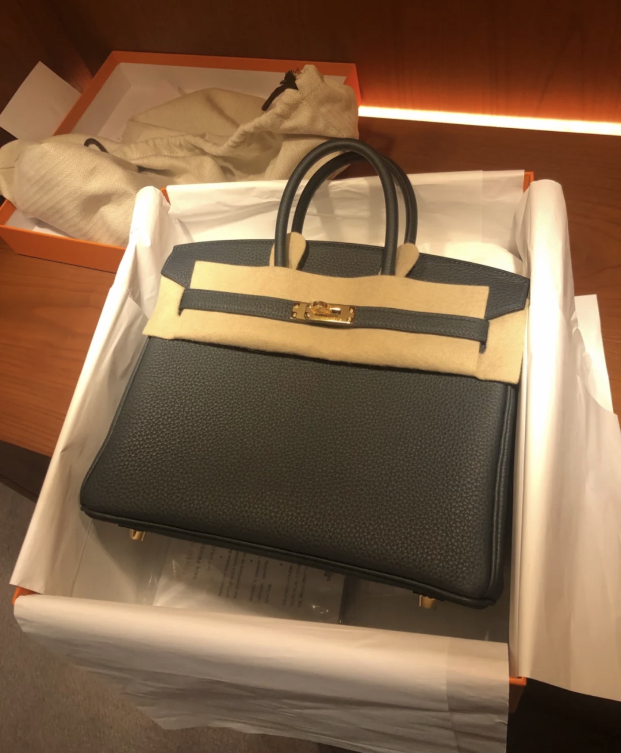 愛馬仕盧梭綠鉑金包 Hermes Birkin 25cm V0 盧梭綠 vert rousseau Togo皮