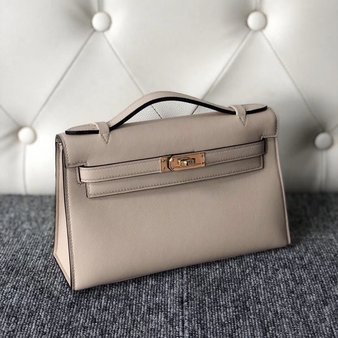 Hermes Mini Kelly Pochette U4 絲絨綠 9D 琥珀黄 S2 風衣灰 M8 瀝青灰 Swift calfskin