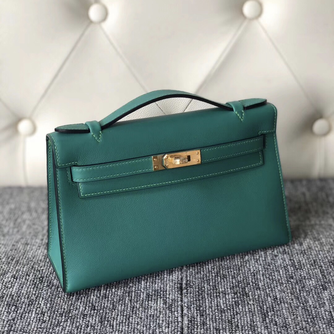 Hermes Mini Kelly Pochette U4 絲絨綠 9D 琥珀黄 S2 風衣灰 M8 瀝青灰 Swift calfskin