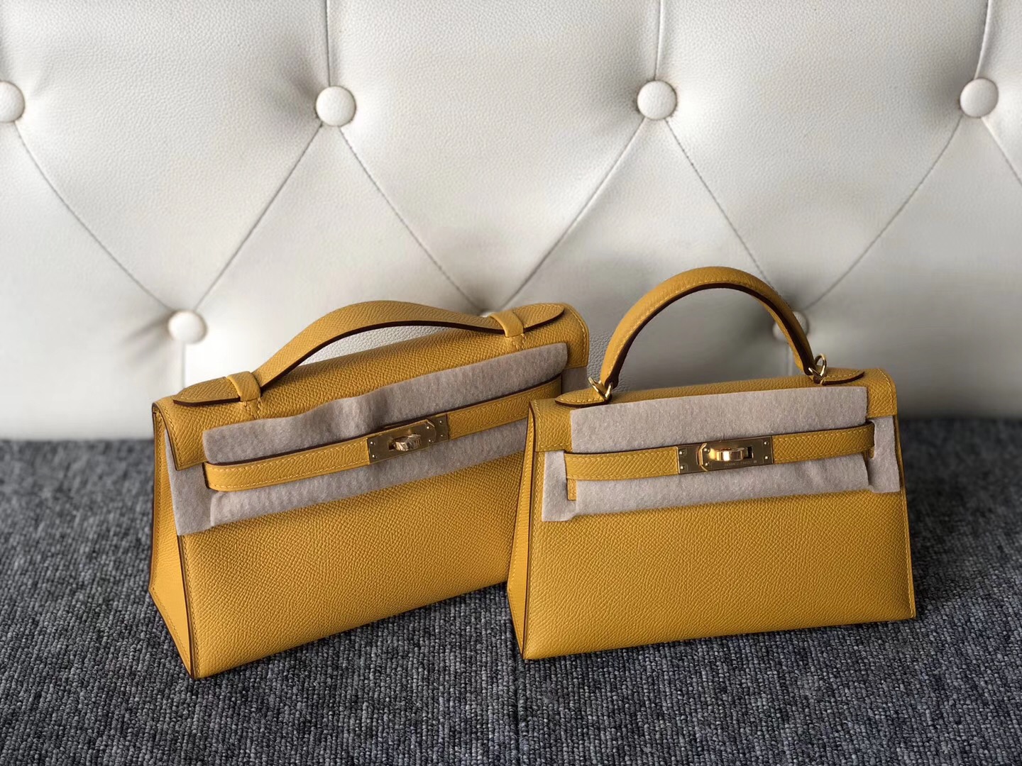 臺灣新北市Hermes Kelly Mini 2代 9D琥珀黃 9I玉蘭粉 CK10奶昔白 CK18大象灰