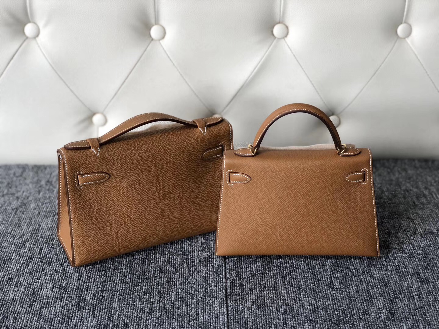 臺灣新北市Hermes Kelly Mini 2代 9D琥珀黃 9I玉蘭粉 CK10奶昔白 CK18大象灰