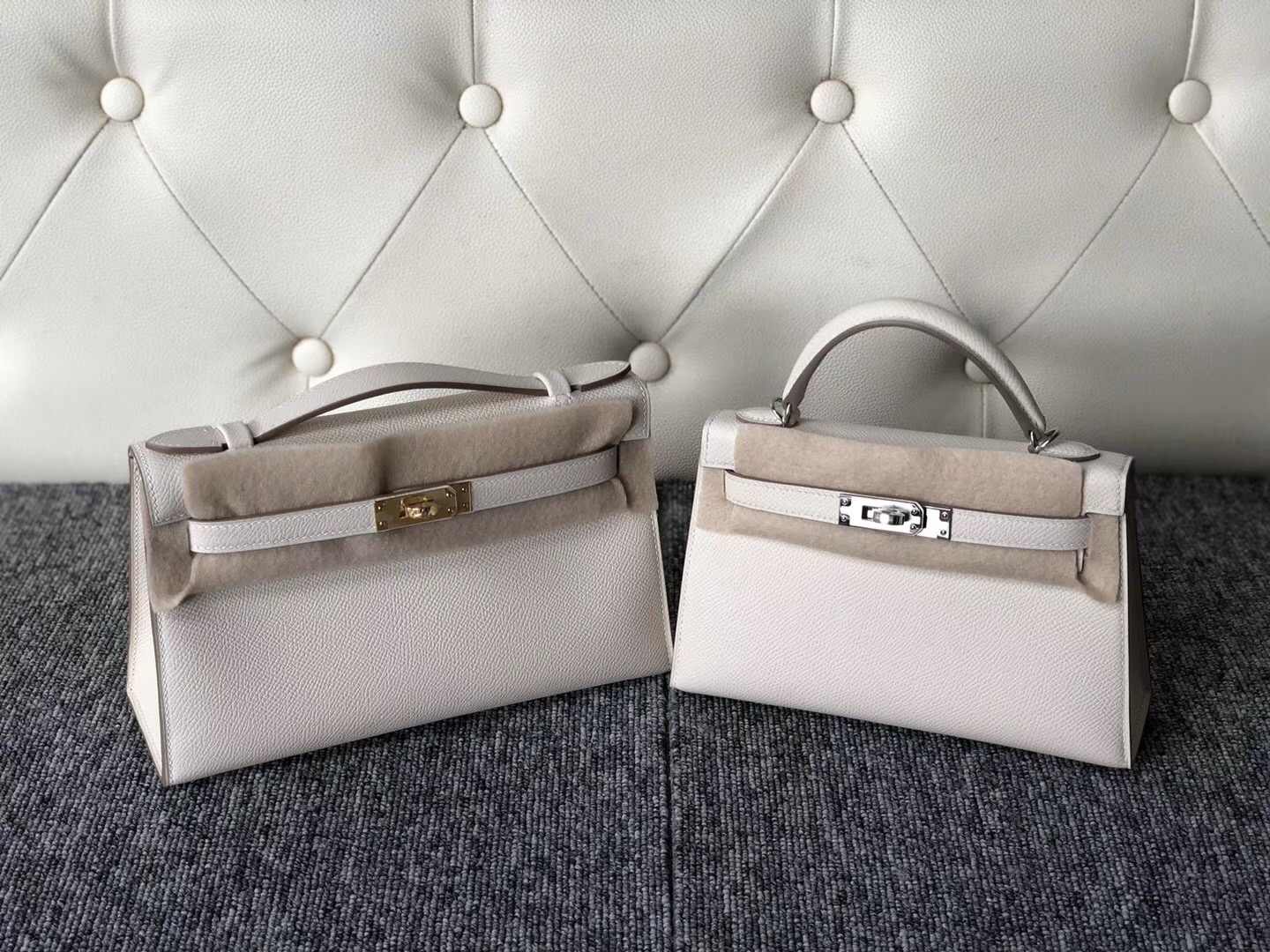 臺灣新北市Hermes Kelly Mini 2代 9D琥珀黃 9I玉蘭粉 CK10奶昔白 CK18大象灰