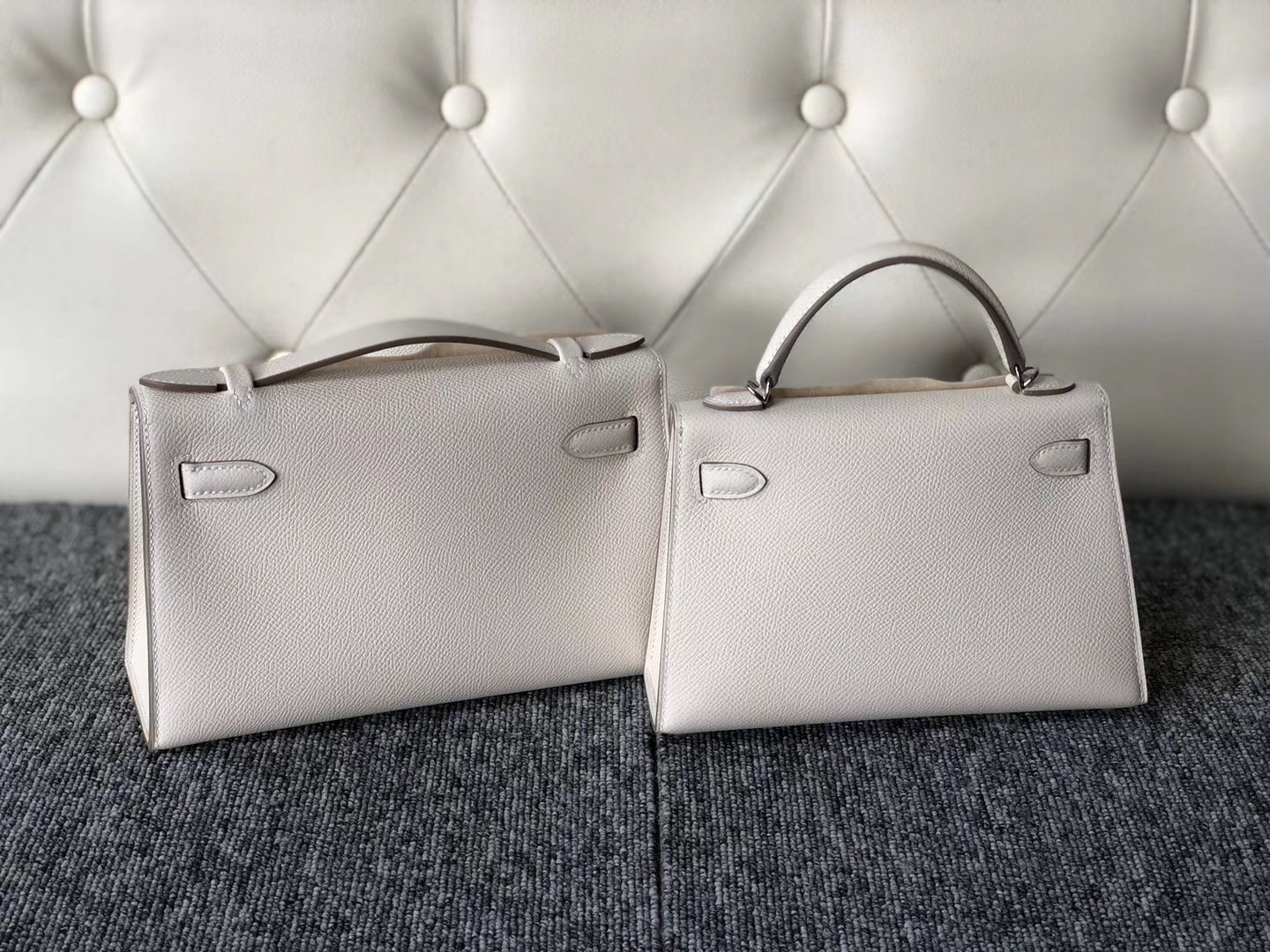 臺灣新北市Hermes Kelly Mini 2代 9D琥珀黃 9I玉蘭粉 CK10奶昔白 CK18大象灰