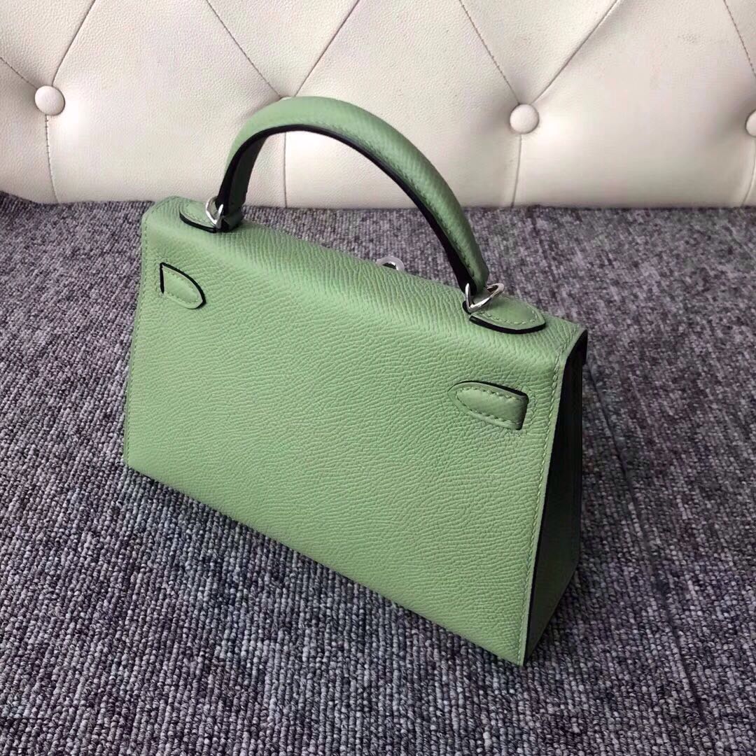 愛馬仕凱莉迷妳二代價格 Hermes kelly mini 2代 3I牛油果綠 Vert Criquet 蟋蟀綠