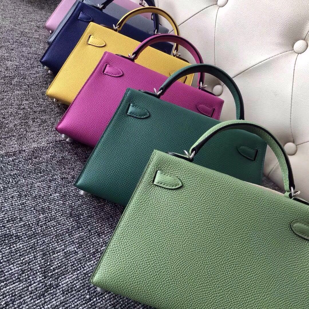 愛馬仕凱莉迷妳二代價格 Hermes kelly mini 2代 3I牛油果綠 Vert Criquet 蟋蟀綠