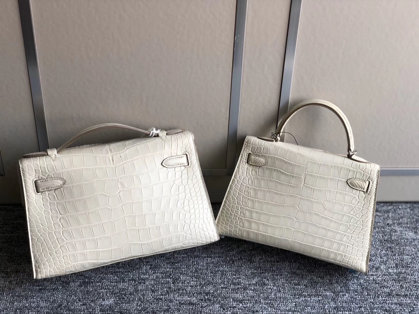 迷妳凱莉包壹代 二代 Hermes MiniKelly Pochette/Mini Kelly 2代 8L奶油白 Beton