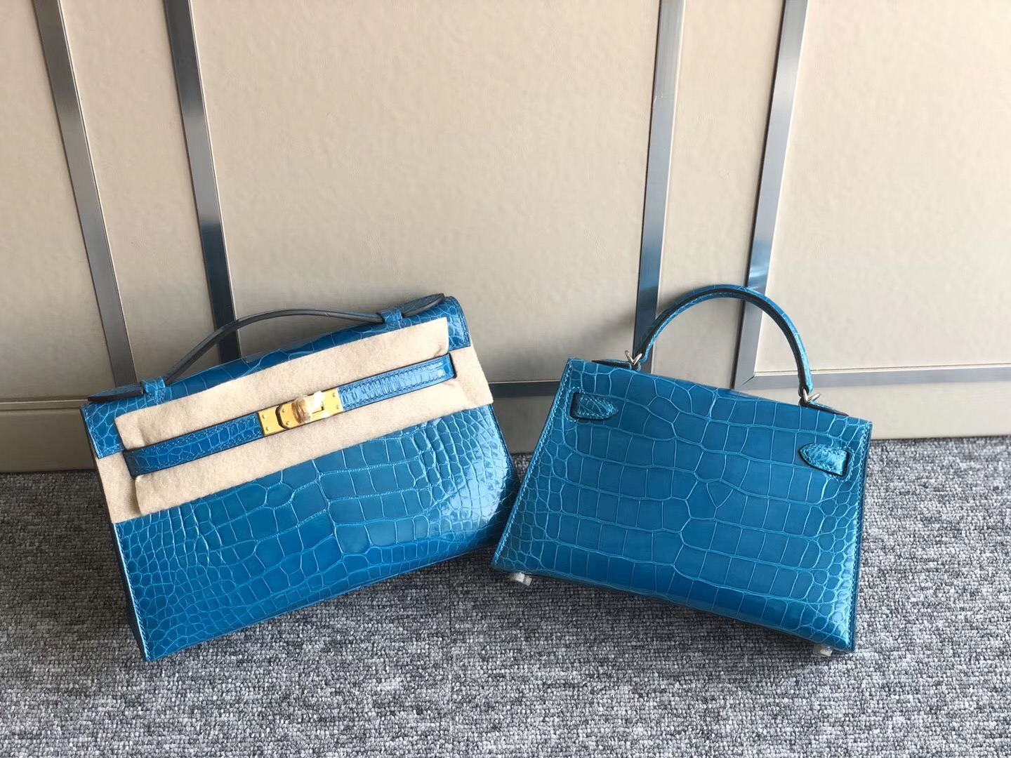 Hermes Mini Kelly Pochette /mini Kelly2 尺寸大小對比圖片 7W伊茲密爾藍