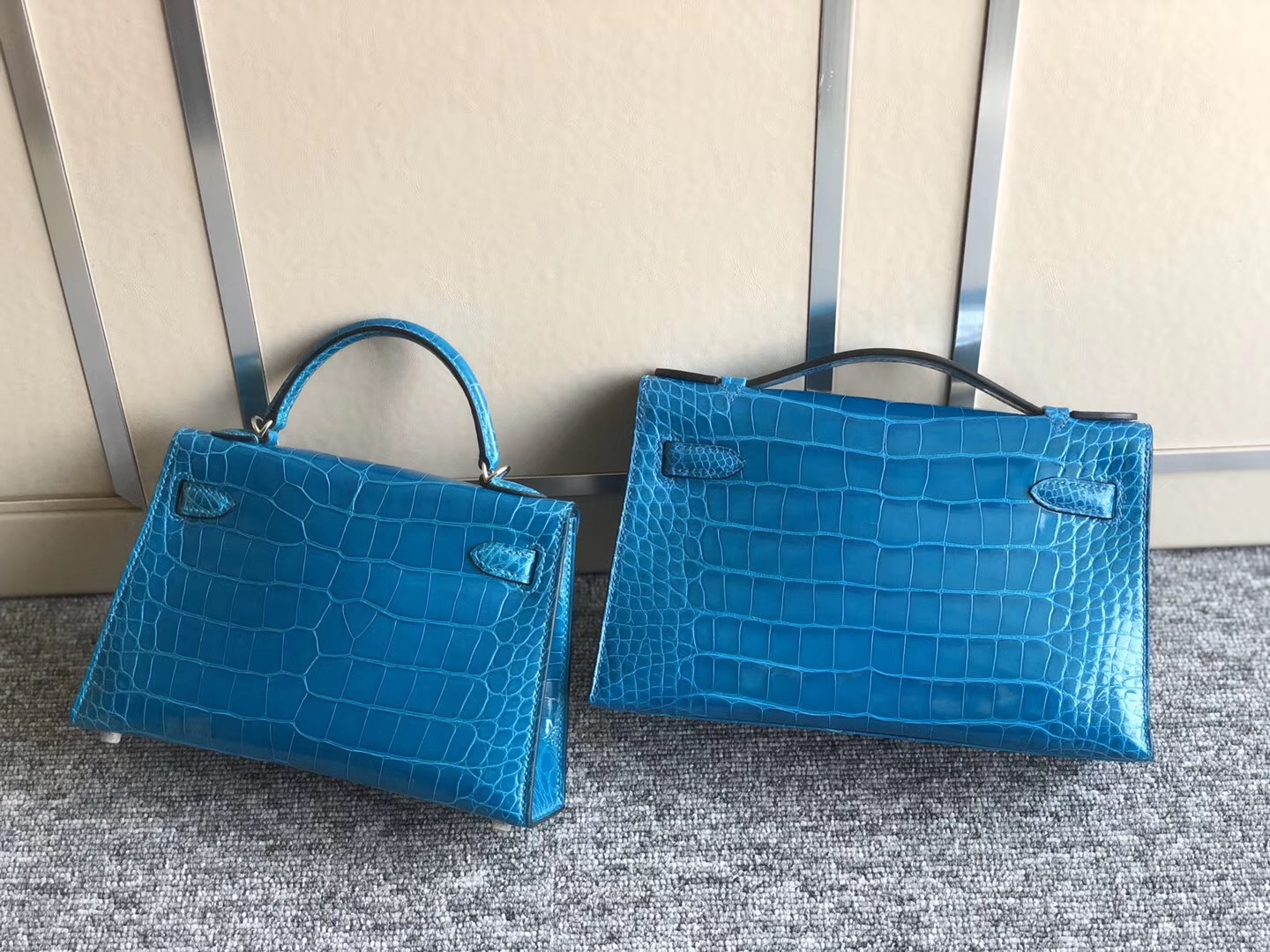 Hermes Mini Kelly Pochette /mini Kelly2 尺寸大小對比圖片 7W伊茲密爾藍