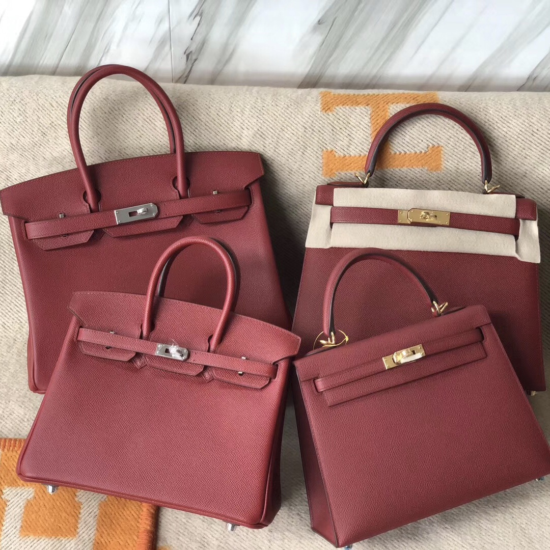 愛馬仕 Hermes K1石榴红 Rouge Grenat Birkin25 30cm Kelly25 28cm