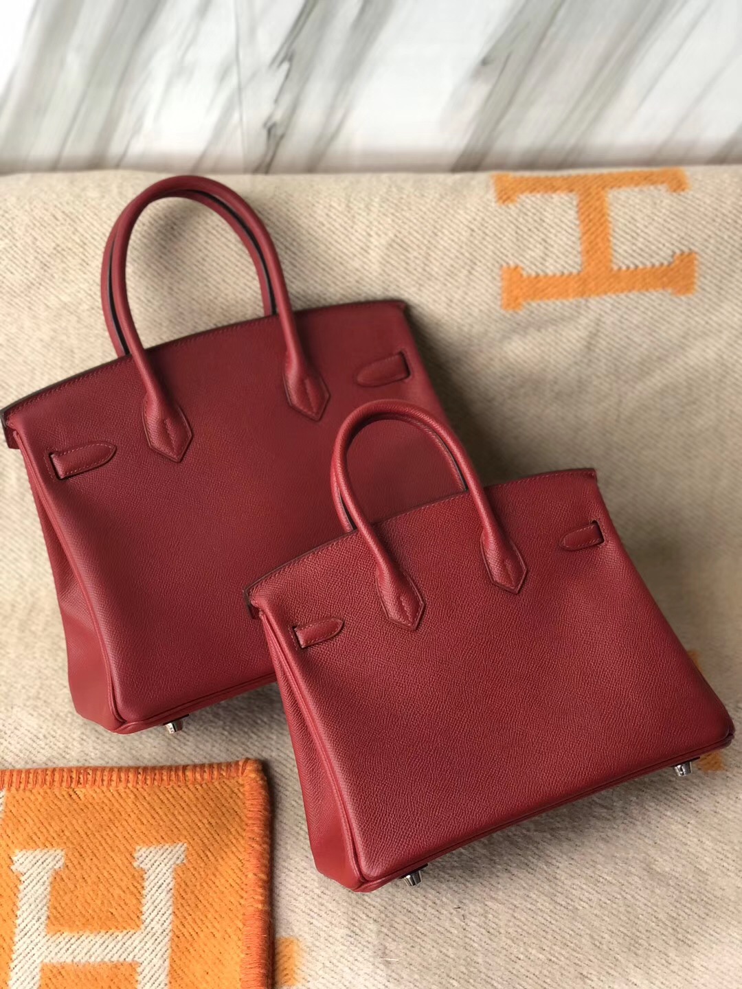 愛馬仕 Hermes K1石榴红 Rouge Grenat Birkin25 30cm Kelly25 28cm