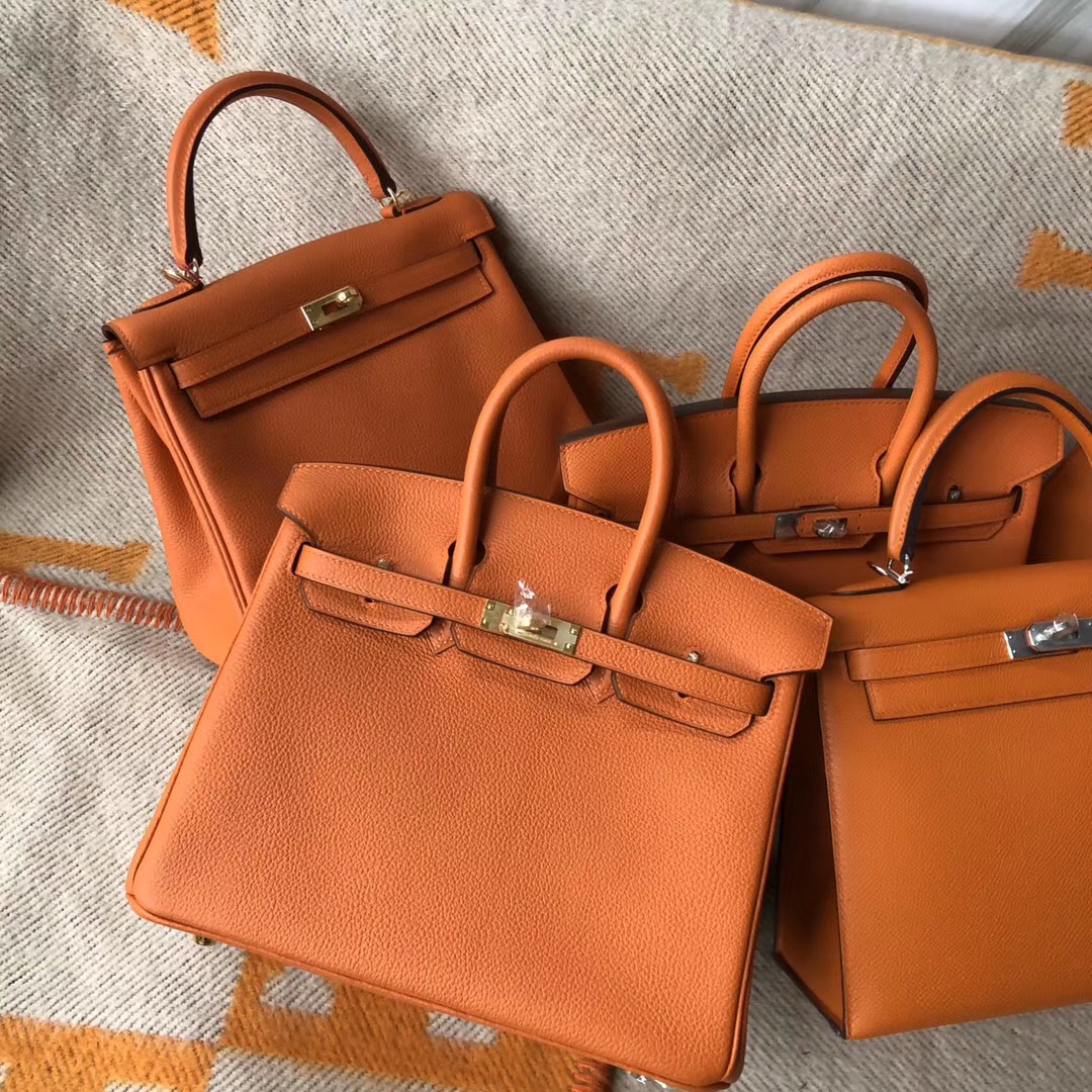 Hermes Birkin 25cm 愛馬仕 Hermes Kelly 25cm 28cm CK93橙色 Orange