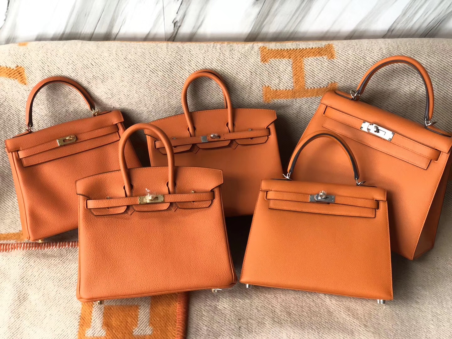 Hermes Birkin 25cm 愛馬仕 Hermes Kelly 25cm 28cm CK93橙色 Orange