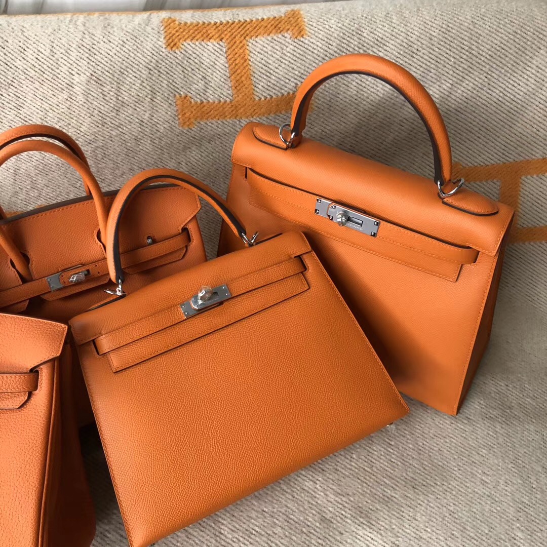 Hermes Birkin 25cm 愛馬仕 Hermes Kelly 25cm 28cm CK93橙色 Orange