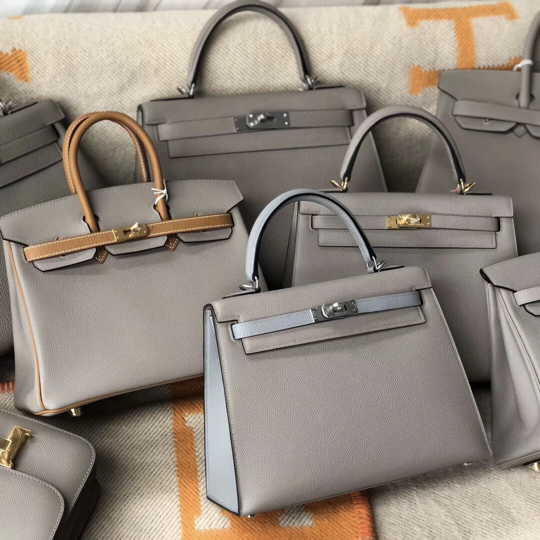 Hermes Birkin 25cm Kelly  25cm Epsom皮 M8瀝青灰 Griss Asphalte