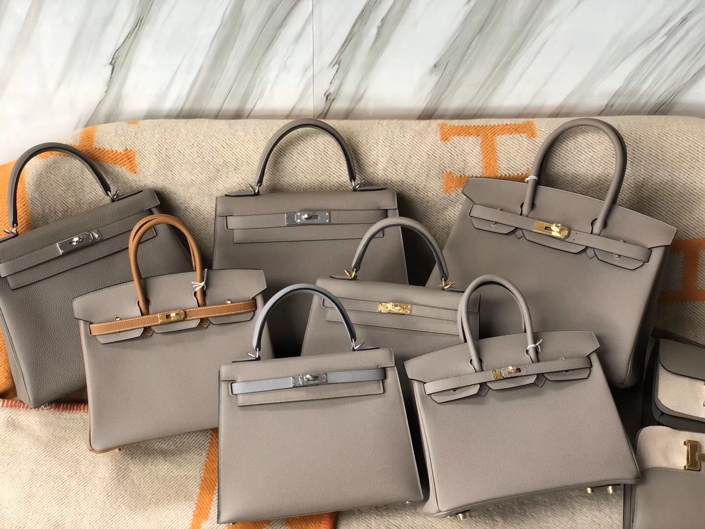 Hermes Birkin 25cm Kelly  25cm Epsom皮 M8瀝青灰 Griss Asphalte