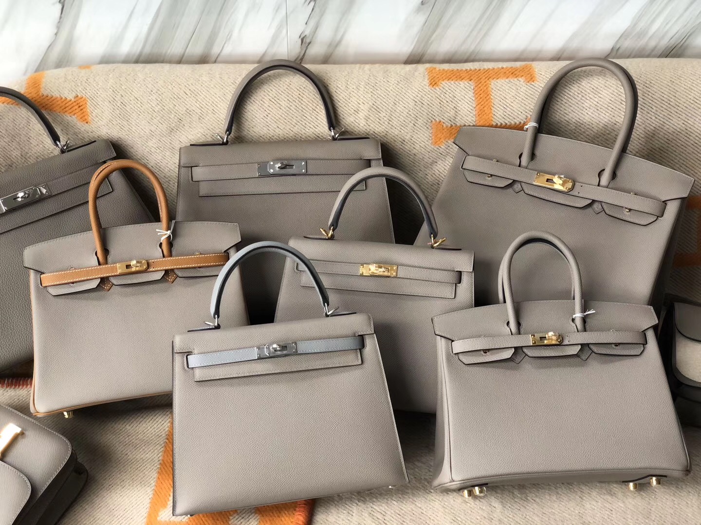 Hermes Birkin 25cm Kelly  25cm Epsom皮 M8瀝青灰 Griss Asphalte