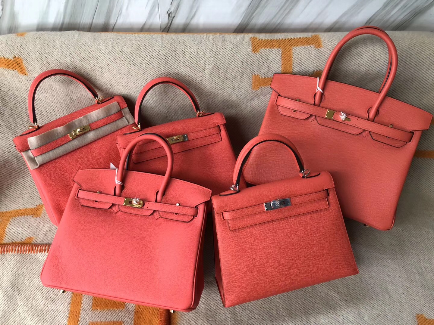 爱马仕 Hermes Birkin 25cm 30cm/Kelly 25cm T5蜜桃粉 Rose Jaipur