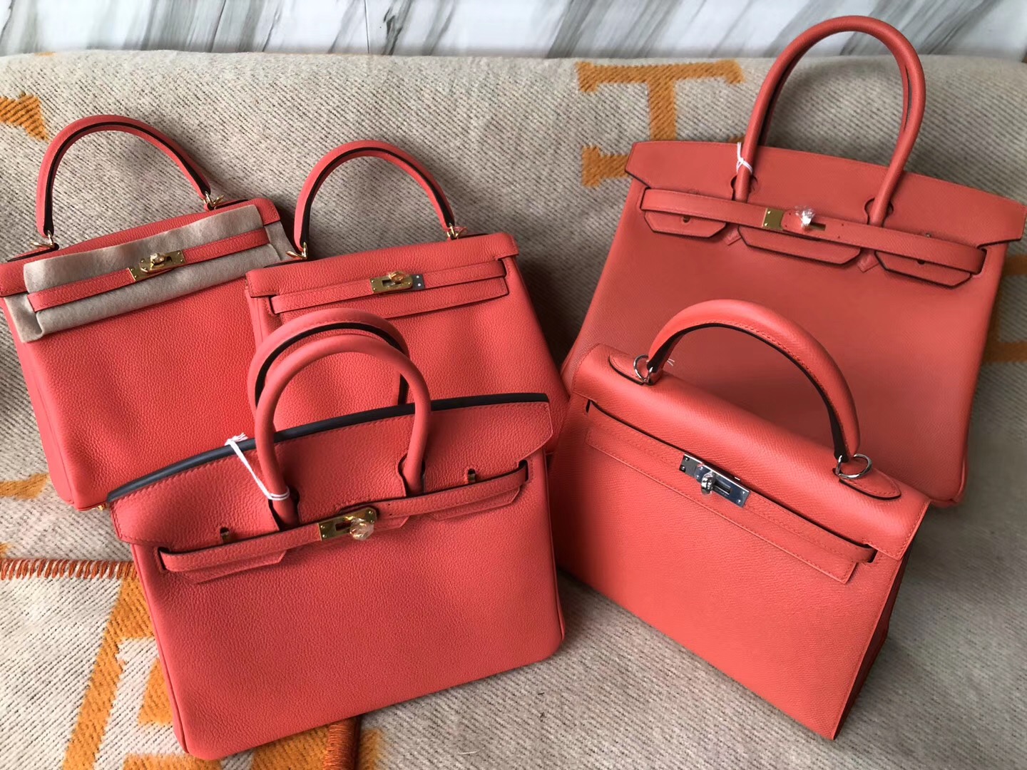 爱马仕 Hermes Birkin 25cm 30cm/Kelly 25cm T5蜜桃粉 Rose Jaipur