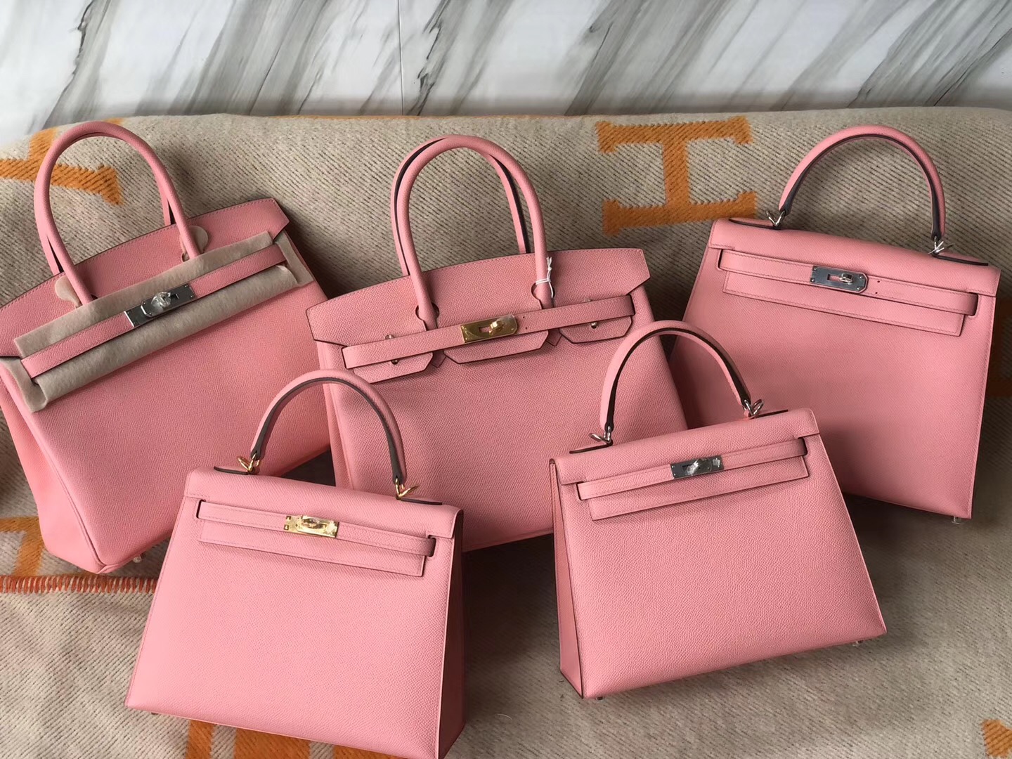 3q rose saukra and 1Q rose confetti cherve birkin 30 GHW