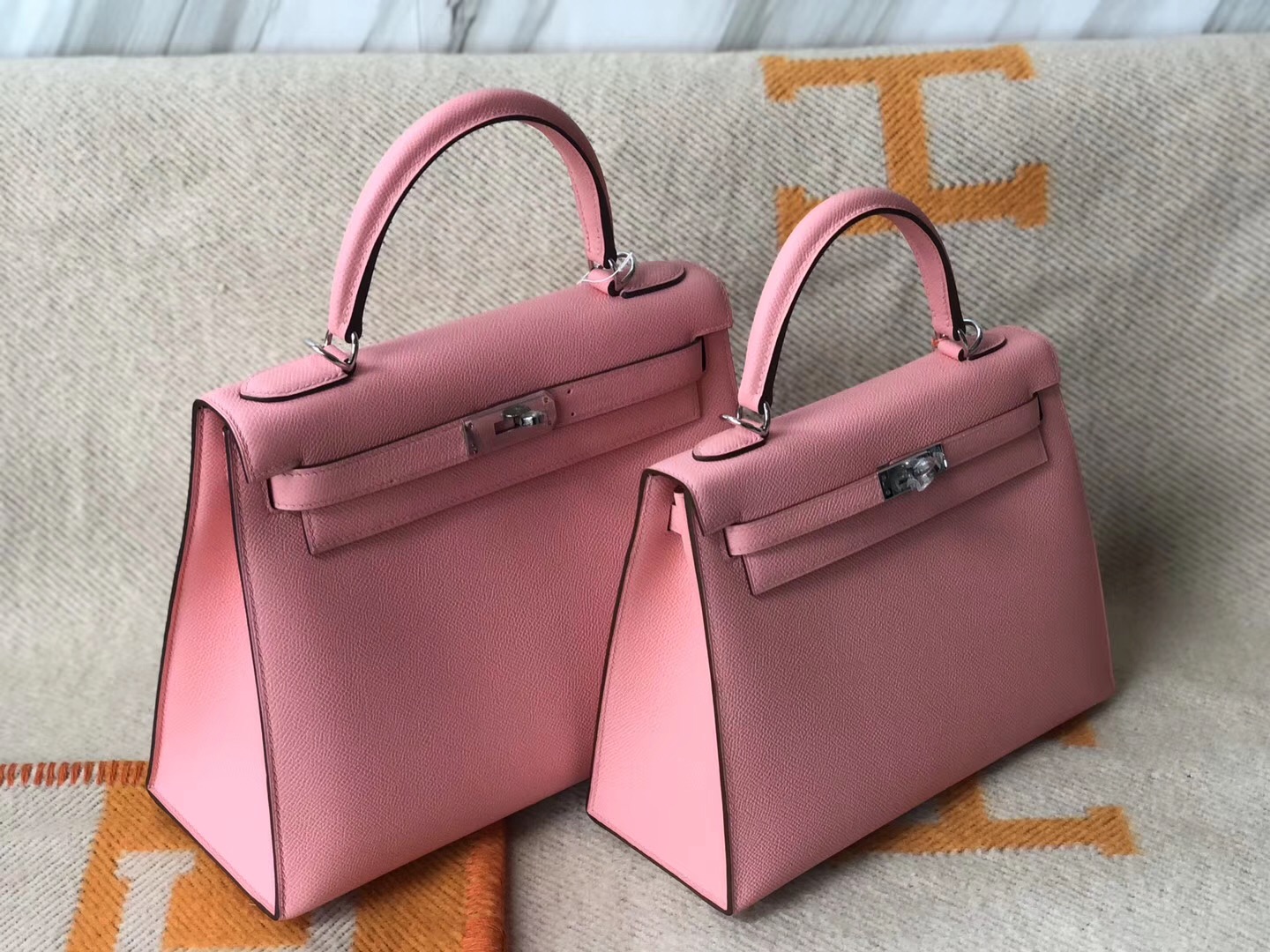 Hermes Birkin 30cm Kelly 25cm 28CM 1Q奶昔粉 Rose Confetti